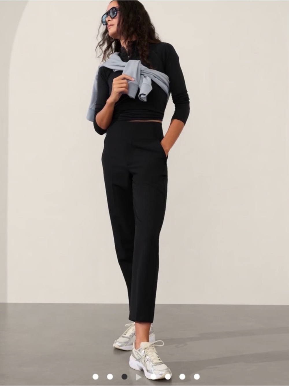 Athleta Black High-Rise Straight Leg Pants - Women